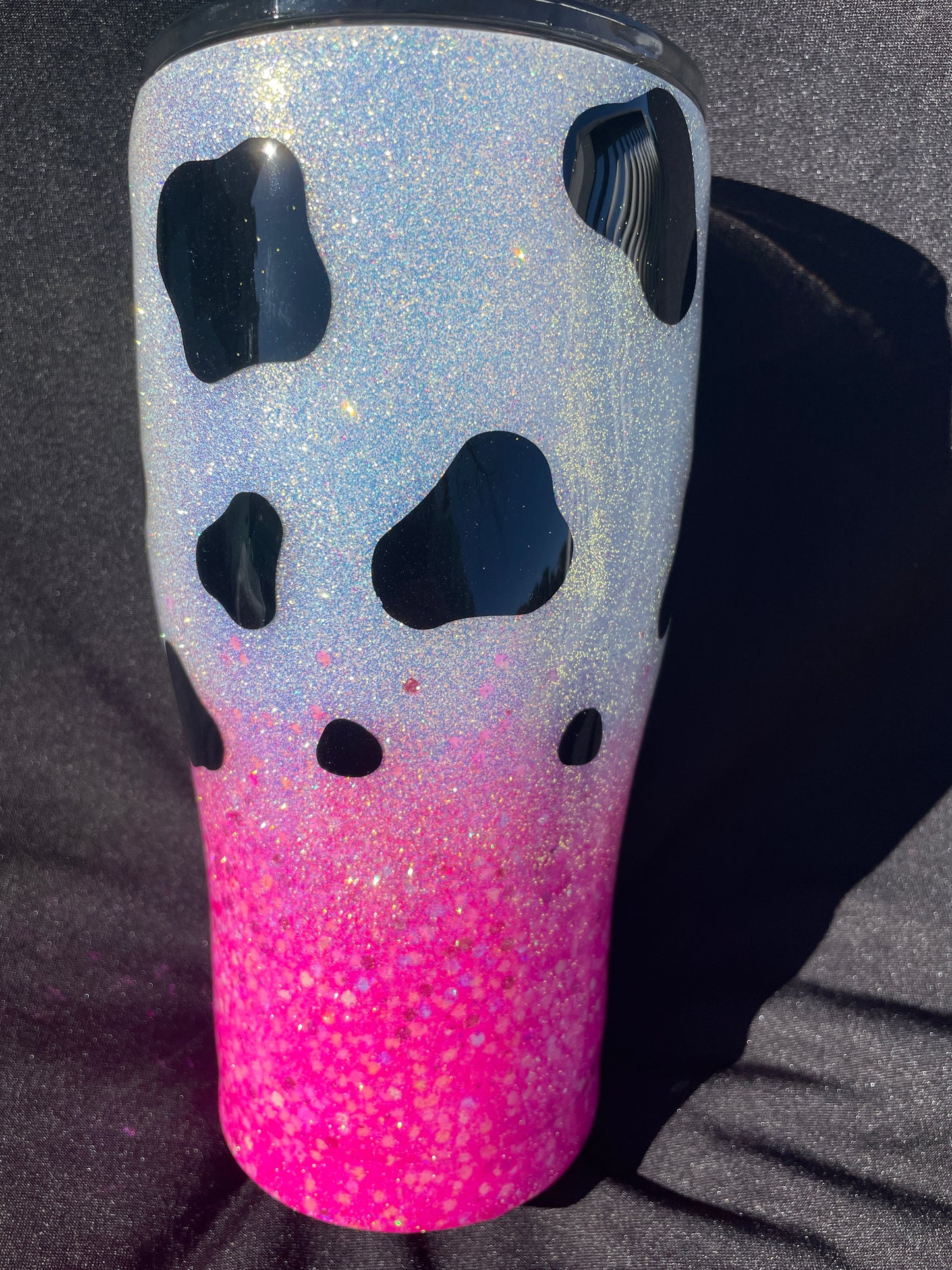 30 oz. Pink / Cowprint Tumbler (b4c21)