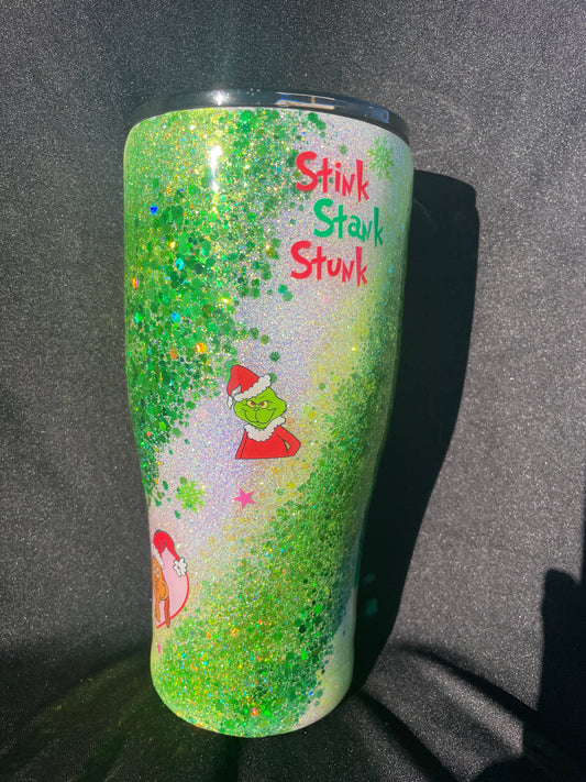 24 oz Mean Green Christmas Swirl 2