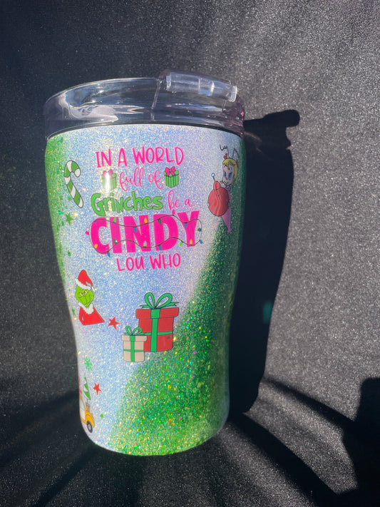 Kids 12 oz - Mean green & Cindi Lou