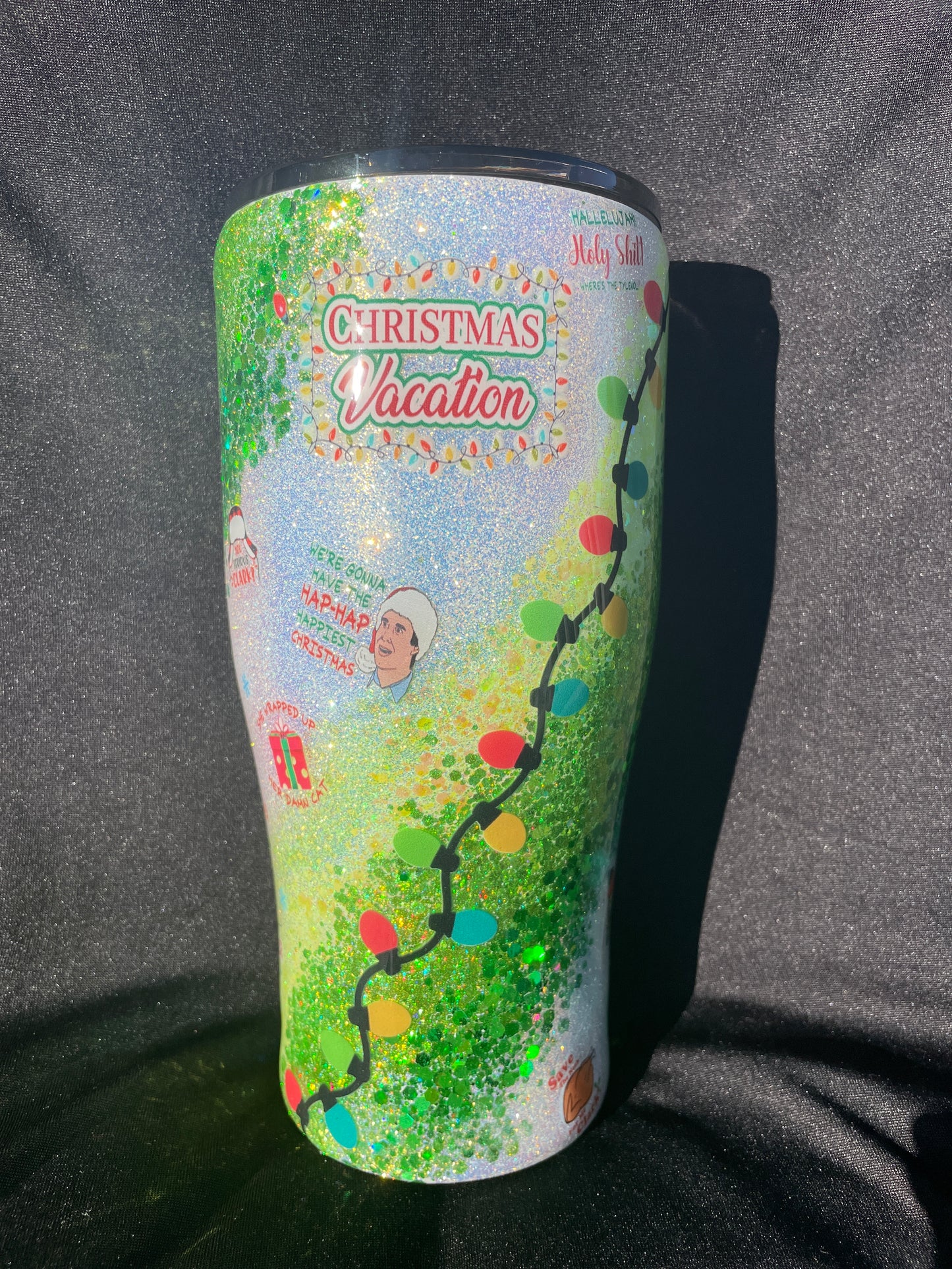 24 oz Christmas Vaca swirl Tumbler