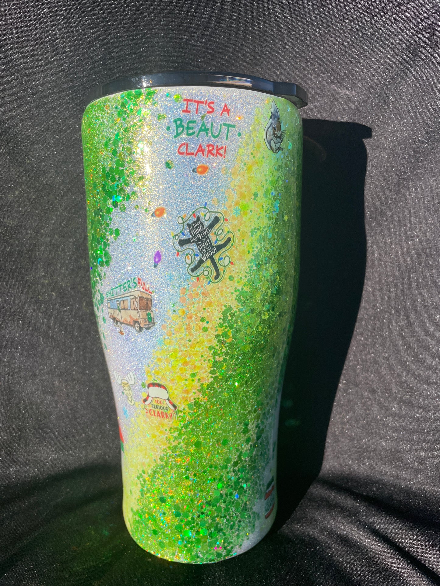 24 oz Christmas Vaca swirl Tumbler