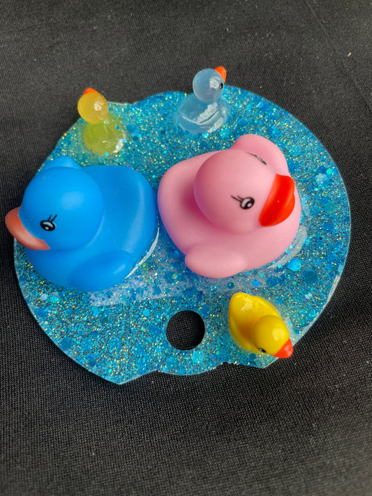 Pink/ Blue Duck topper 40