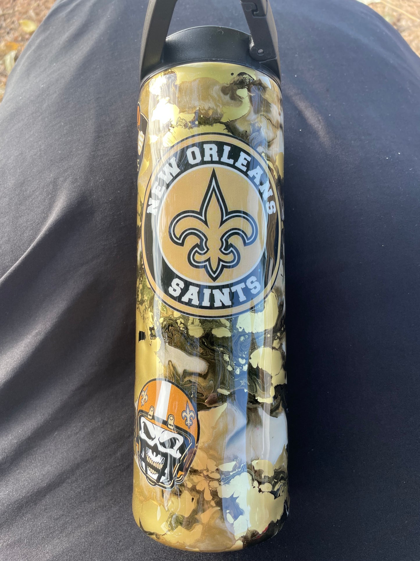 N.O.Saints 20 oz Skinny Flip straw (b4c32)