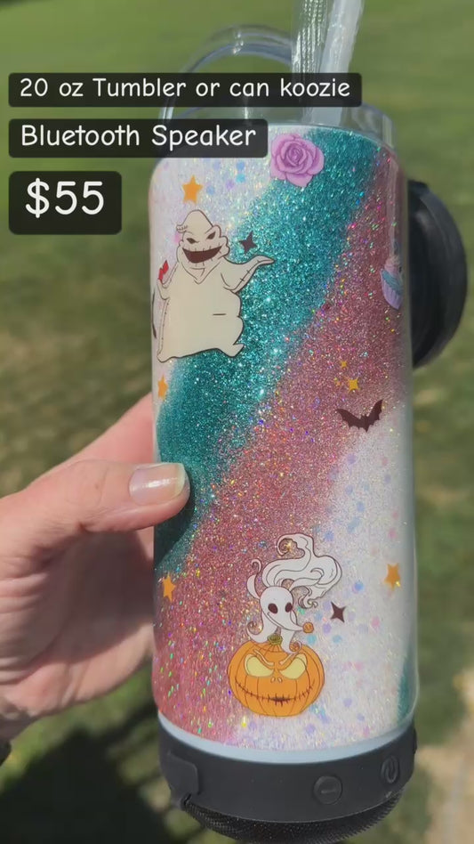20 oz Bluetooth- NBC Teal pink swirl