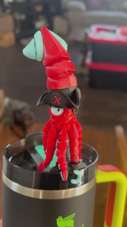 Squid straw topper