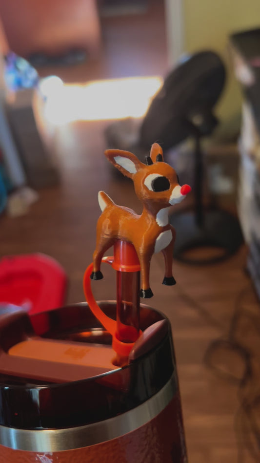 Rudolph straw topper