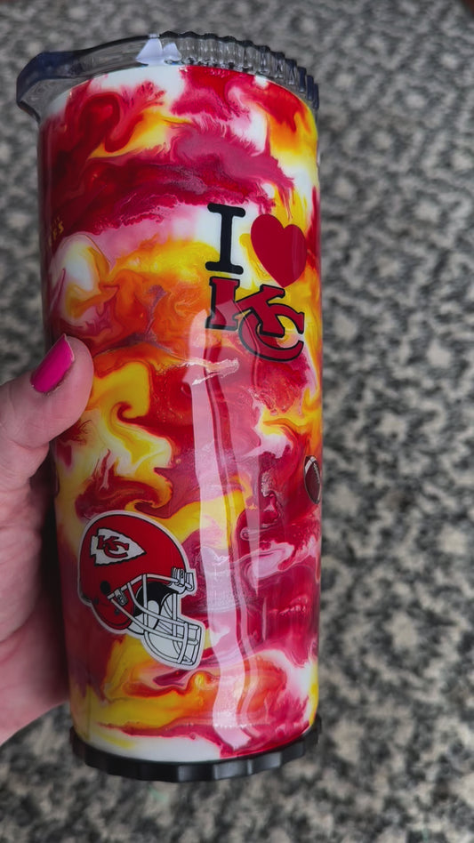 20 oz Slim screw-on lid// KC Chiefs / (84)